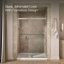 Porte de douche coulissante Levity Plus Less, H 81-5 / 8 po x l 56-5 / 8 - 59-5 / 8 po, avec verre transparent de 3/8 po d'épaisseur-71812630