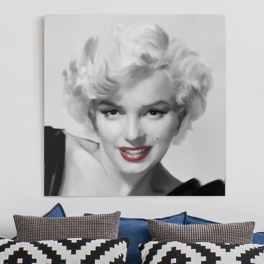 Leinwandbild Marilyn auf dem Sofa