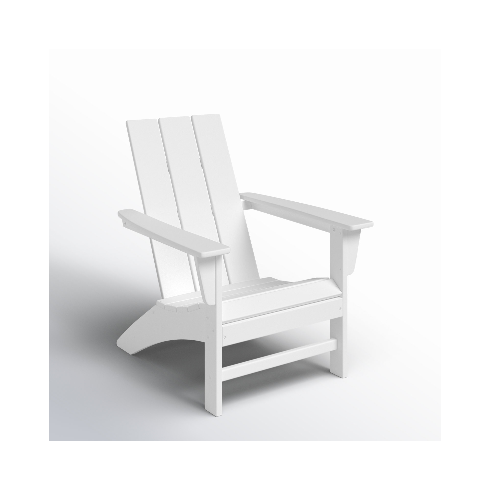 POLYWOOD Modern Adirondack Chair, White