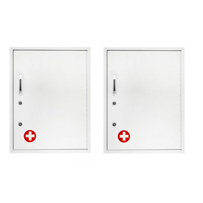 Armoire à pharmacie sans cadre à fixation en surface 16 po x H 21 po avec 3 tablettes fixes