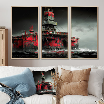 Ensemble d'art mural Shearer - Oil Rigs / Fields