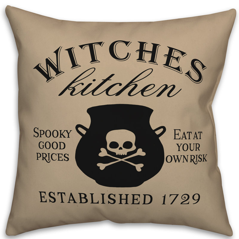  Coussin Witches Kitchen, 16 po x 1 po, Utilisation intérieure/extérieure
