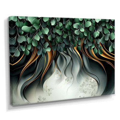 Whispers Of Spring Of Emerald Botanicals III - Abstract Botanicals Wall Décor