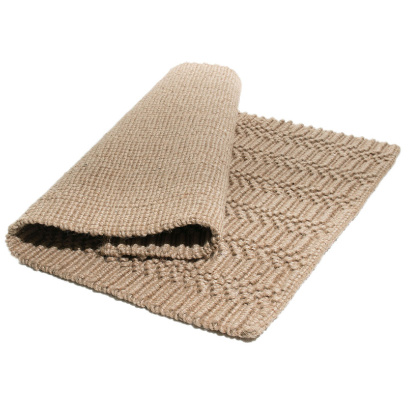 Tapis brun rayé en jute Mirando, Rectangle 2 pi x 3 pi