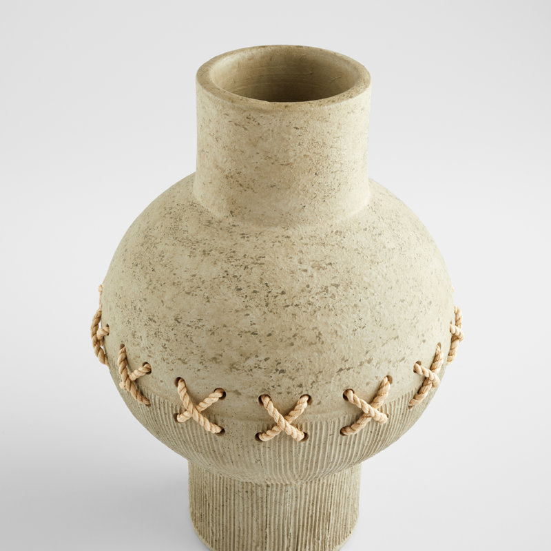 Eratos Handcrafted Ceramic Table Vase, 13" H x 9.5" W x 9.5" D