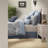 -Piece King Bedding Sets, Blue Chenille Jacquard Polyester Comforter Set