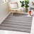 Wlikerson Hand Woven Jute/Cotton/Wool Striped Rug in Charcoal/Ivory-1681777434