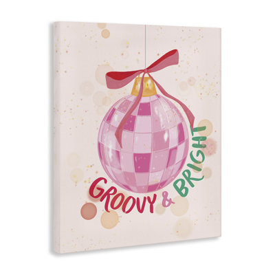 Art mural sur toile Groovy & Bright Bauble, design par Rachel Nieman