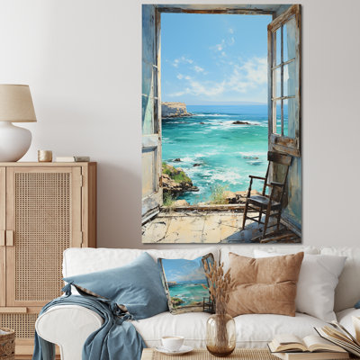 «Sailors Ocean Windows View I - Coastal Windows», art mural