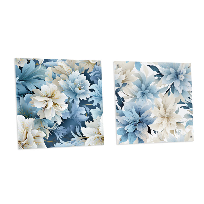 Vicknair - Ensemble de 2 art mural en verre acrylique, H 16 po x l 33 po