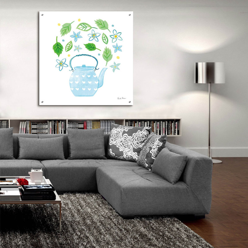  «Organic Tea 3» par Farida Zaman, art mural en verre acrylique, 36 po x 36 po, H 36 po x l 36 po