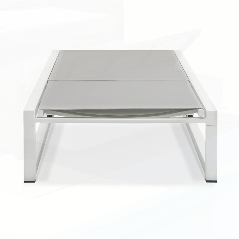 Fully-Adjustable Aluminum Chaise Lounge Set For Ultimate Outdoor Relaxation And Durability, White