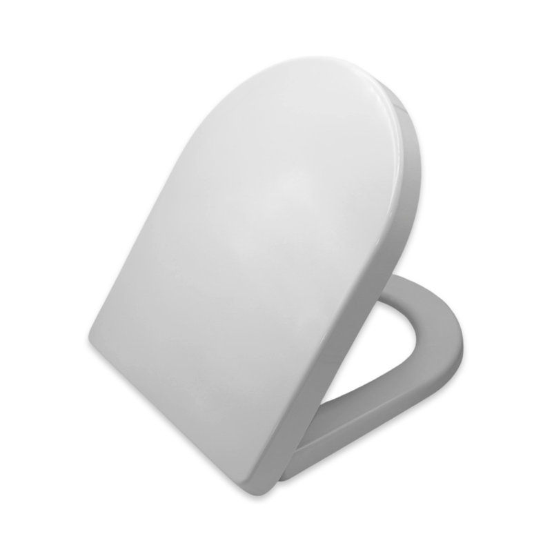 D-Shape Hard Toilet Seat, White