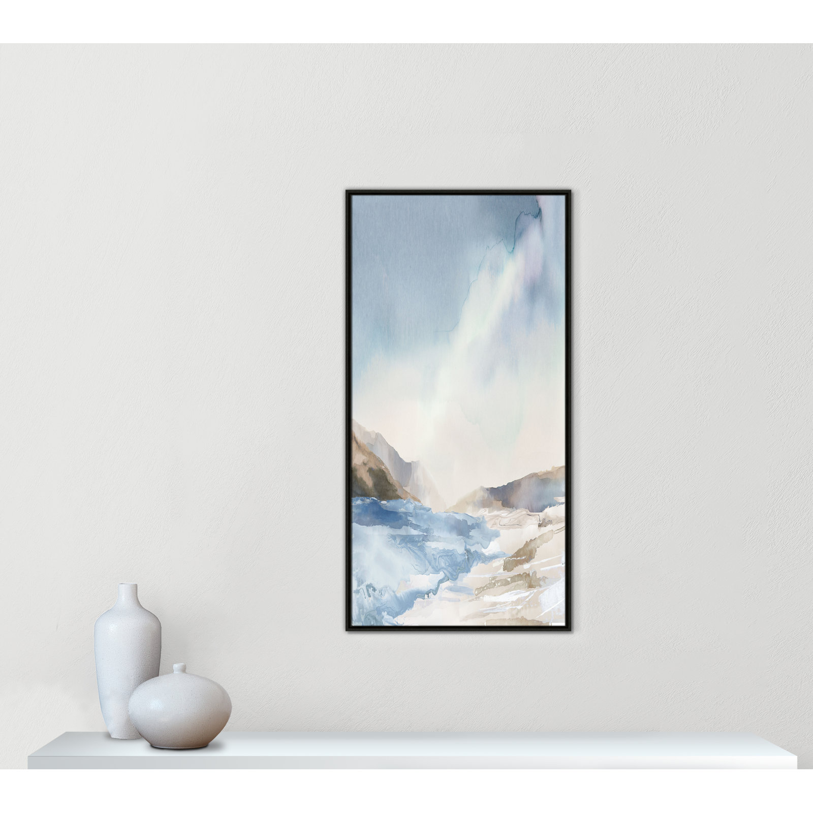 Coralie "Mystic Shores" Print, 49.5" H x 25.5" W, Espresso