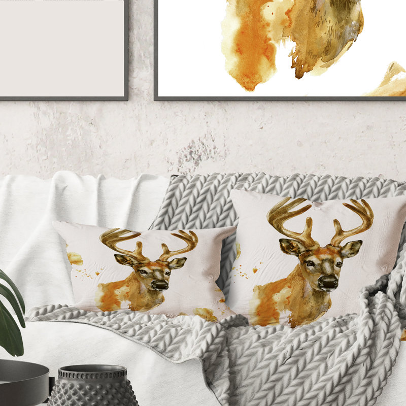 Animal Print Throw Pillow, 18" x 18"