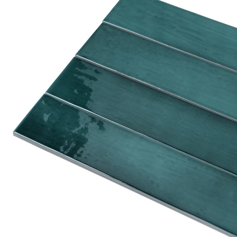 2.56'' W x 15.75'' L Ceramic Subway Singular Tile, Teal Green