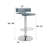 Tabouret réglable gris et chrome avec pivot