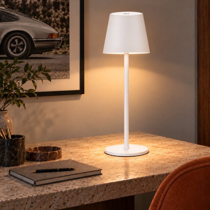 Lampette Table Lamp, White