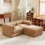 Élégant canapé 2 places en chenille avec siège de rangement repose-pieds, dossier cylindrique et accoudoirs, causeuse moderne en tissu avec espace de rangement caché-123506832