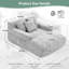 Canapé-lit Chenille Lazy avec 3 oreillers-1763671885