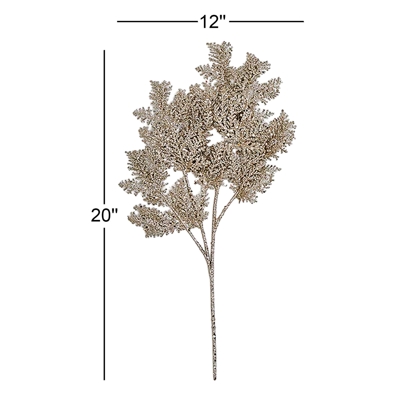 20" Juniper Branch, Champagne