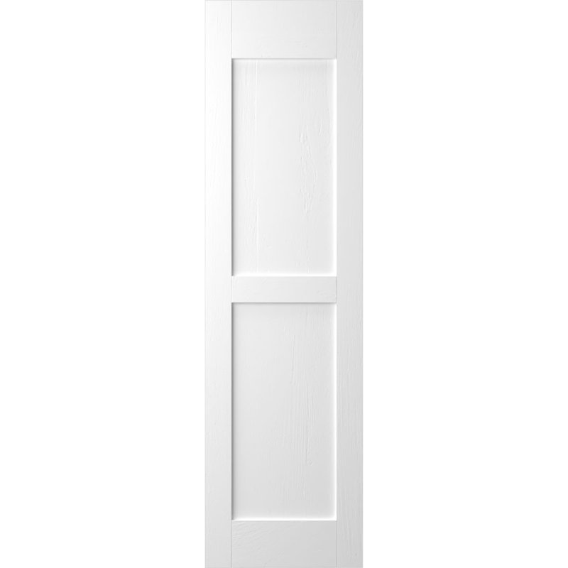 Deux volets à panneaux surélevés Americraft (par paire), Blanc, 53", 15"