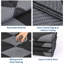 Tapis d'extérieur réversible imperméable en paille de plastique 274 x 366 cm (9 x 12 pi), motif à carreaux noir et gris moderne, léger, pliable, facile à nettoyer, résistant à la décoloration, idéal pour VR, terrasse, camping, jardin et plage.