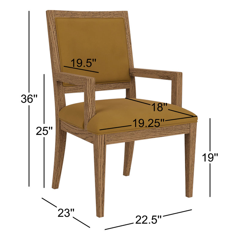 Chaise avec accoudoirs rembourrée Adley