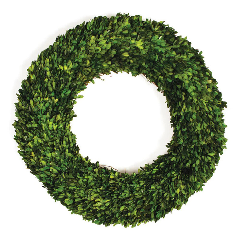 Boxwood Wreath, 30" H x 31" W x 7" D