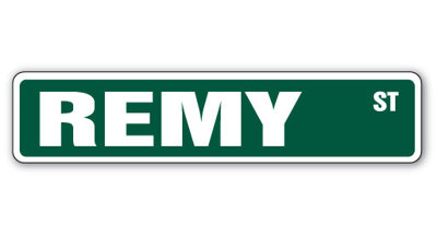 Remy Street Sign Heavy Duty Plastic 6" X 24"