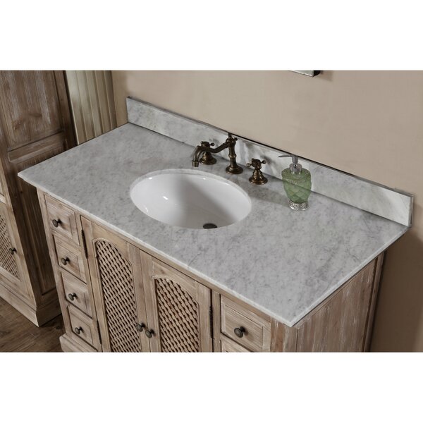 Gracie Oaks Eveny 48'' Single Bathroom Vanity with Stone Top with ...
