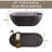 Spacious, 63-Inch, Solid Surface, Freestanding, Soaking Bathtub, Matte Grey, Approved, Center Drain 63" Surface Freestanding Grey Overflow And Drain, Comfortable Relaxation