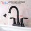 Robinet de lavabo de salle de bain à double poignée avec bonde escamotable - avec tuyau d'alimentation en eau, robinet de lavabo - robinet mélangeur - nickel brossé-72387026