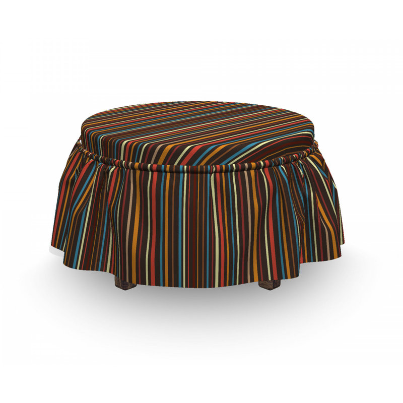 Housse pour repose-pieds vertical lines