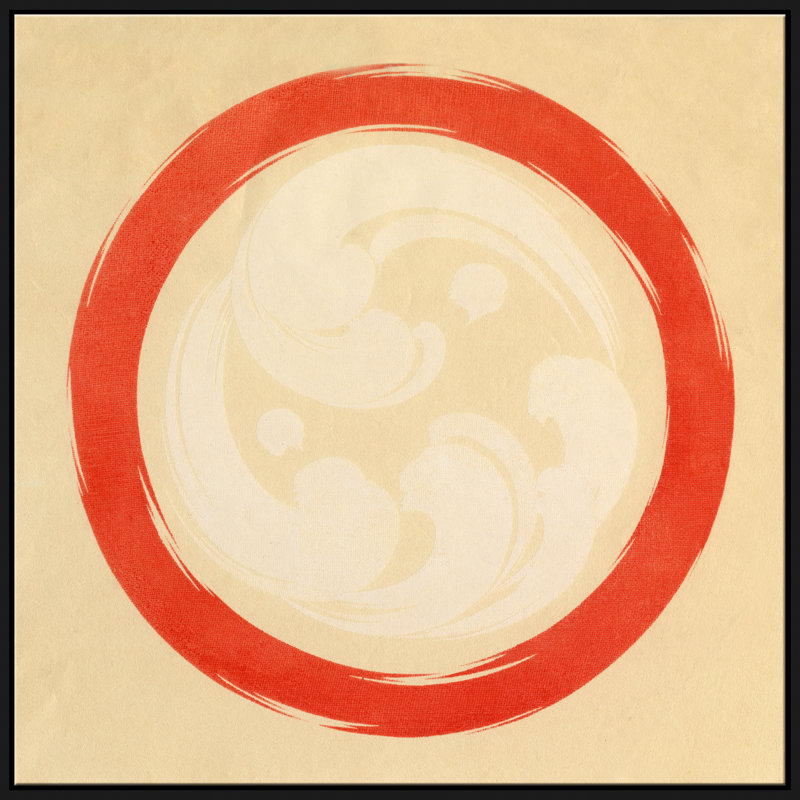 Zen Circle In Red Giclee On Canvas