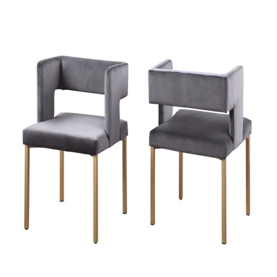 Ziyla Fabric Upholstered Metal Armchair