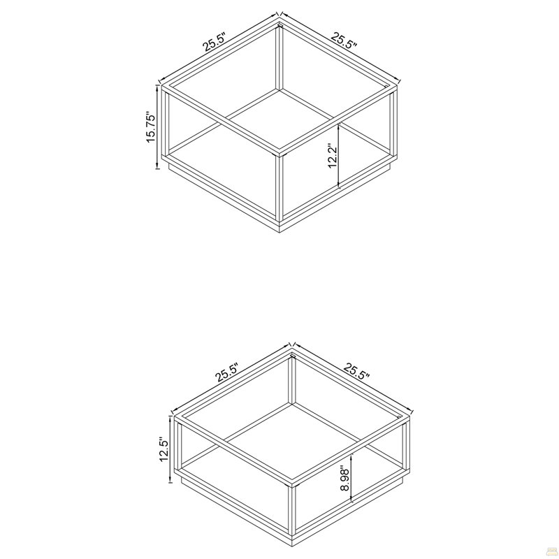 Ensemble de tables basses 2 pièces Emeline
