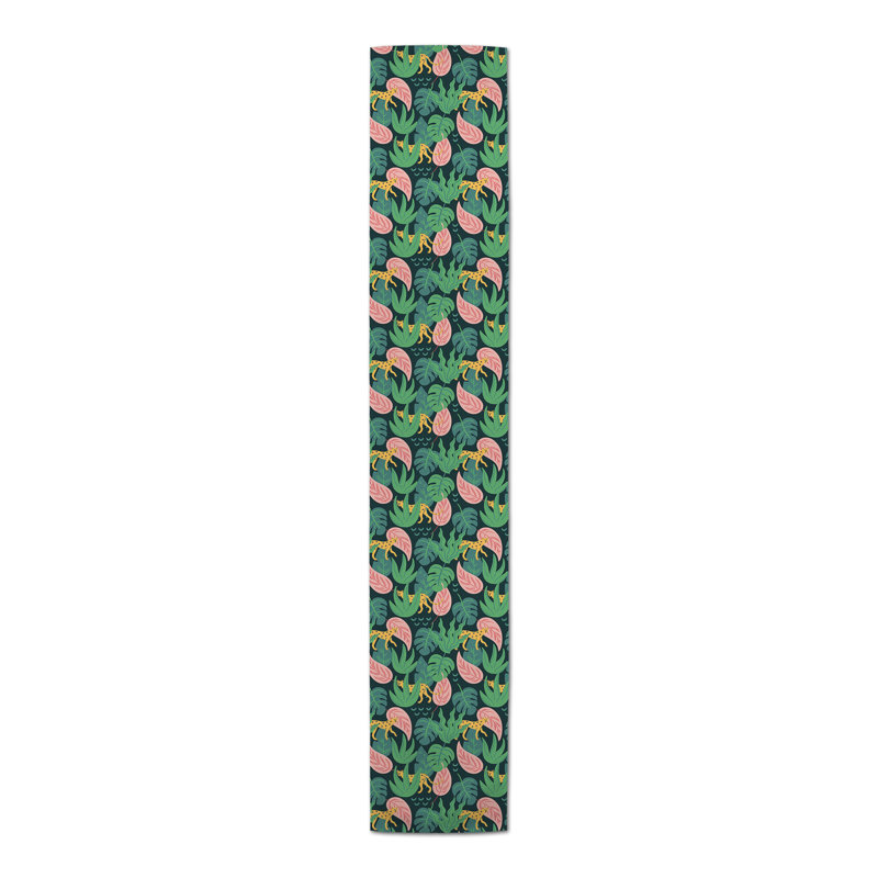 Darianna Rectangle Floral Polyester Table Runner, 90'' x 16''