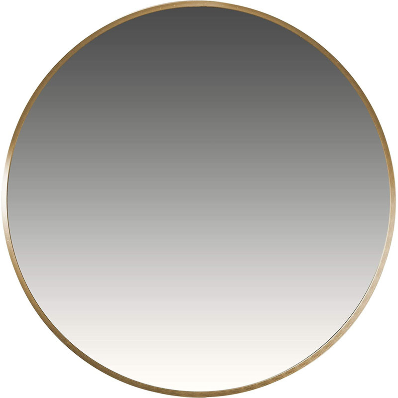 Miroir de salle de bain Alyster, 20 po x 20 po, Laiton