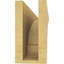 Corbeau en bois de cèdre brut olympique l 4 po x P 24 po x H 8 po-88289611