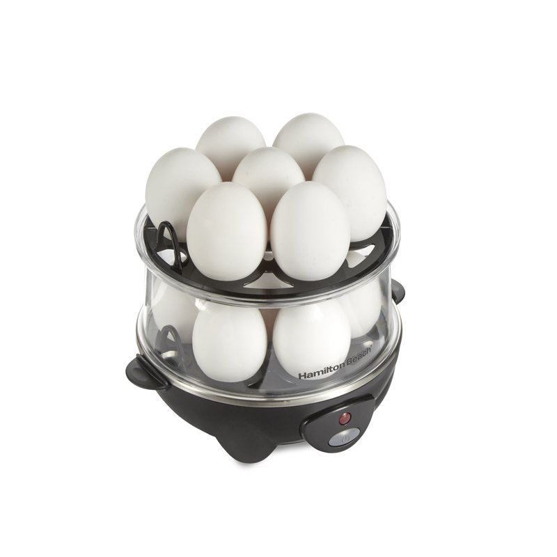 Hamilton Beach Black 14-Egg Electric Cooker and Steamer