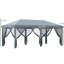 Tente escamotable avec filet. Pour l'extérieur, le jardin, le patio. Gris. Polyvalent et résistant au vent, pour les pique-niques en plein air dans le patio, intérieur spacieux, fonction polyvalente,
