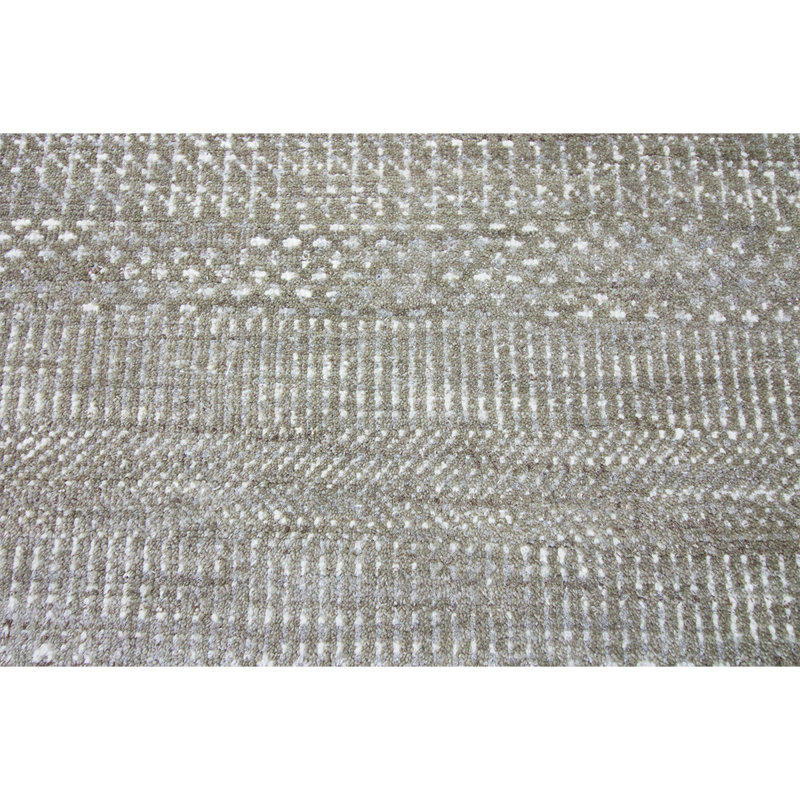 Abstract Area Rug in Ivory, Rectangle 9' x 12'