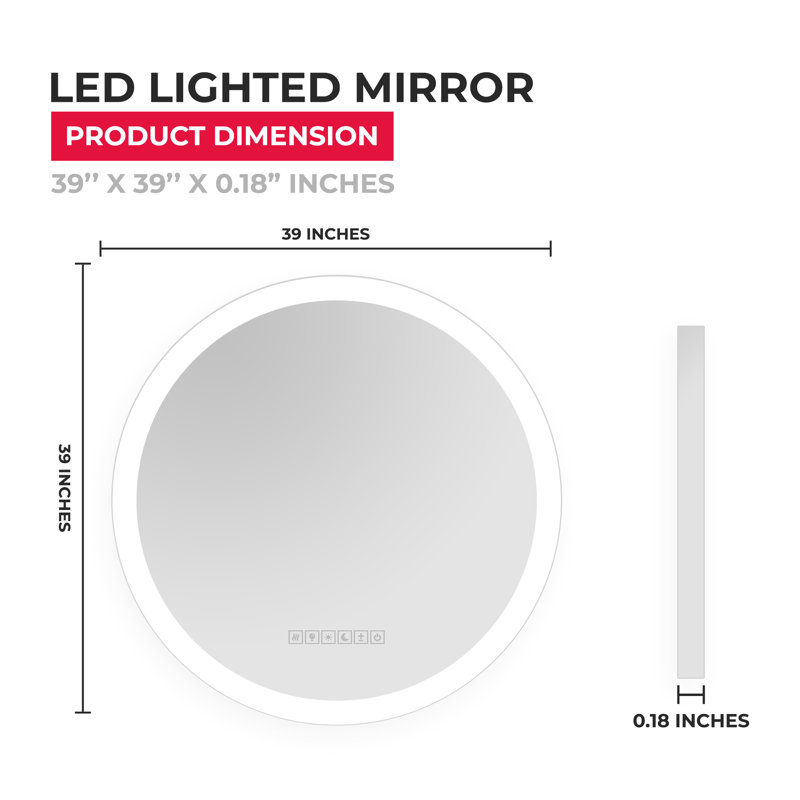 Andols Flat Wall Mirror, 39" x 39"