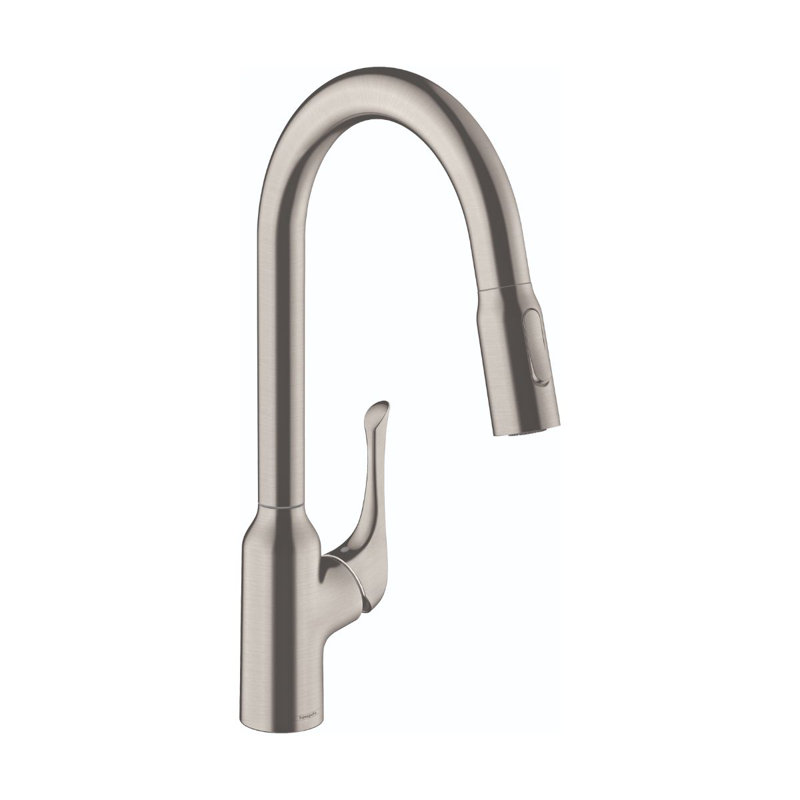 Robinet de cuisine hansgrohe Allegro N HighArc, 2 jets rétractables, 1,75 gal / min, Acier optique