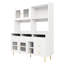 Display Cabinet With 4 Doors And 5 Drawers-1394400054