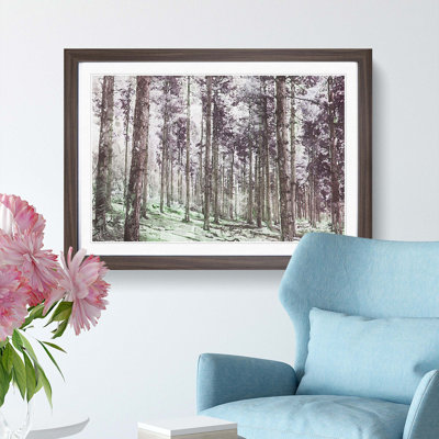 Pretty Forest in Abstract - Picture Frame Painting Print