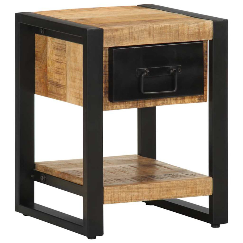 Ameeliah 35cm W Iron Bedside Table