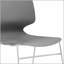 Modern Stacked Office Chair Set With Ergonomic Design, Grey Polypropylene And Steel Construction, 4-Piece-302119280