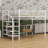 Full Size Metal Loft Bed – Desk & Lateral Storage Ladder Included